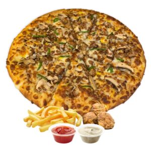 پیتزا دونی (قارچ و گوشت)